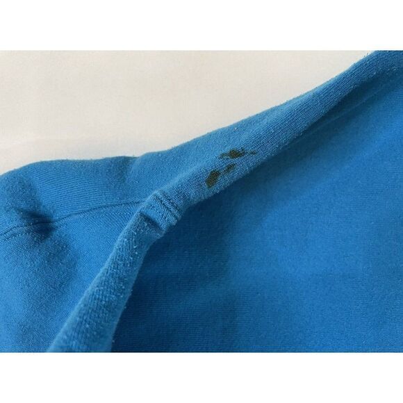 VINTAGE Russell Athletic Blank Crewneck Sweatshirt Men Large Blue USA 80s - Picture 6 of 9